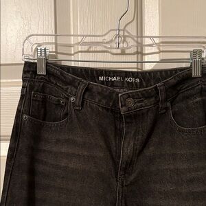Michael Kors wide leg loose fit acid wash black jeans
